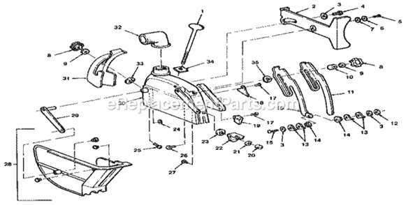 Page L Diagram and Parts List for 113198511  Craftsman Chop Saw