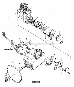 Page C Diagram and Parts List for 113198511  Craftsman Chop Saw