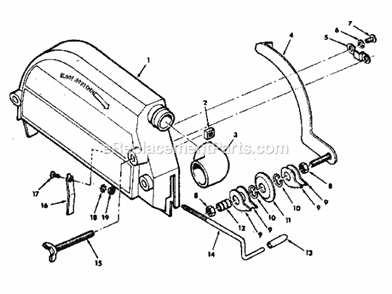 Page F Diagram and Parts List for 113198511  Craftsman Chop Saw