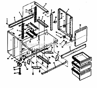 Page I Diagram and Parts List for 113198511  Craftsman Chop Saw