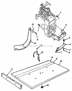 Page M Diagram and Parts List for 113198611  Craftsman Chop Saw