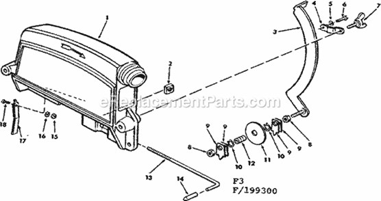 Guard Assembly Diagram and Parts List for 113199350  Craftsman Chop Saw