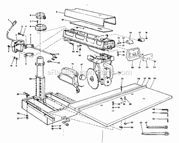 Unit Diagram and Parts List for 113199410  Craftsman Chop Saw