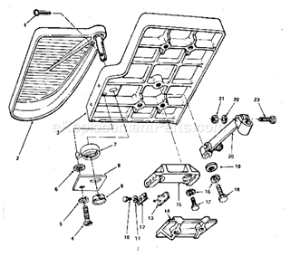 Infeed Table Diagram and Parts List for 113206890  Craftsman Planer Jointer