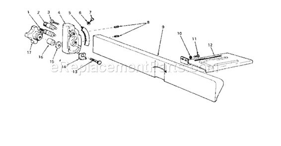 21013 Fence Assembly Diagram and Parts List for 113206933  Craftsman Planer Jointer