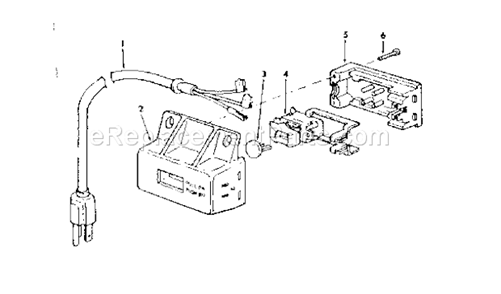 On/Off Power Outlet 60381 Diagram and Parts List for 113206933  Craftsman Planer Jointer