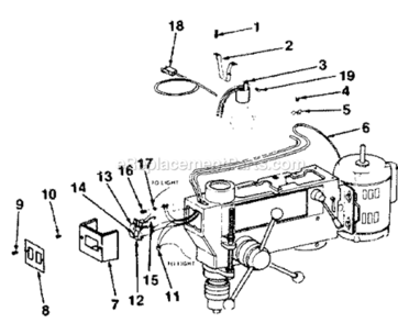 Page B Diagram and Parts List for 113213850  Craftsman Drill Press