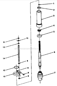 Spindle Assembly Diagram and Parts List for 113213873  Craftsman Drill Press