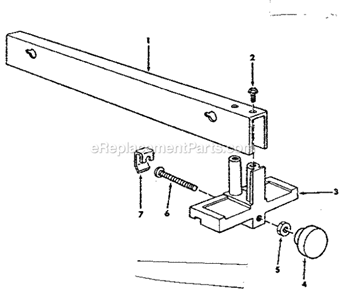 Rip Fence Assembly 62937 Diagram and Parts List for 113221611  Craftsman Table Saw