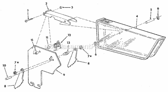 Guard Assembly 508179 Diagram and Parts List for 113221620  Craftsman Table Saw