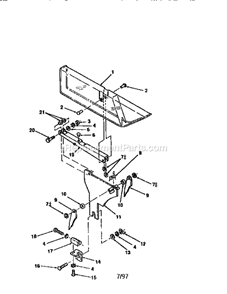 Figure 1 Diagram and Parts List for 113221770  Craftsman Table Saw