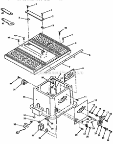 Figure 2 Diagram and Parts List for 113221770  Craftsman Table Saw