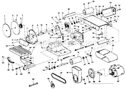 Unit Diagram and Parts List for 113225931  Craftsman Belt or Drum Sander