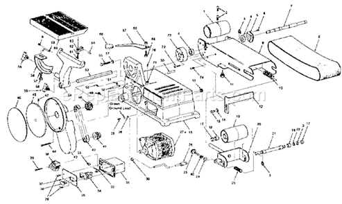 Unit Diagram and Parts List for 113226421  Craftsman Belt or Drum Sander