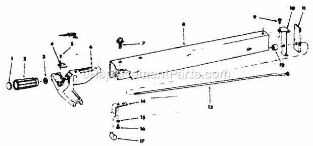 Fence Assembly Diagram and Parts List for 113226640  Craftsman Table Saw