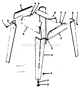 Leg Set Diagram and Parts List for 113226640  Craftsman Table Saw