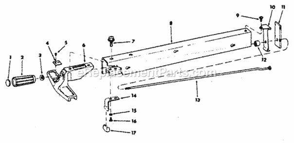 Page C Diagram and Parts List for 113226680  Craftsman Table Saw