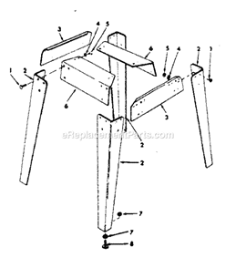 Page D Diagram and Parts List for 113226680  Craftsman Table Saw