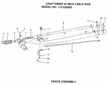 Part Location Diagram of 62526 Craftsman Channel, Fence
