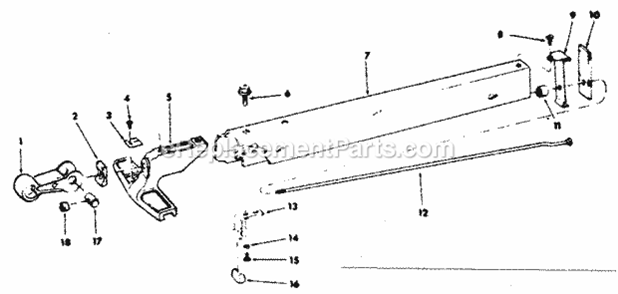 Rip Fence Assembly 62952 Diagram and Parts List for 113226830  Craftsman Table Saw