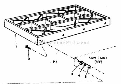 Table Extensions Diagram and Parts List for 113226830  Craftsman Table Saw