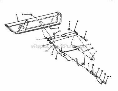 Guard Assembly Diagram and Parts List for 113226880  Craftsman Table Saw