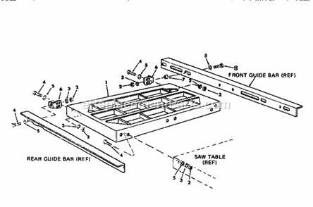 Table Extensions Diagram and Parts List for 113226880  Craftsman Table Saw