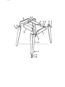 Miter Gauge Assembly Diagram and Parts List for 113226880  Craftsman Table Saw