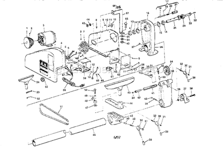 Page A Diagram and Parts List for 113228165  Craftsman Lathe