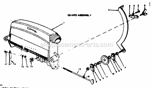Page E Diagram and Parts List for 11323110  Craftsman Chop Saw
