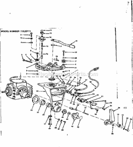 Motor Assembly Diagram and Parts List for 11323111  Craftsman Chop Saw