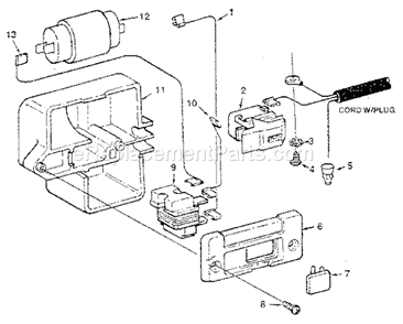 Figure 5 - Switch Assembl... Diagram and Parts List for 113232210  Craftsman Planer Jointer