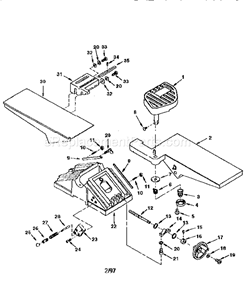 Table Infeed Assembly Diagram and Parts List for 113232240  Craftsman Planer Jointer