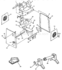 Panel Assembly Diagram and Parts List for 113232240  Craftsman Planer Jointer