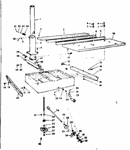 Part Location Diagram of 63108 Craftsman Rear Table