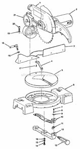 Page A Diagram and Parts List for 113234620  Craftsman Miter Saw