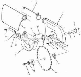 Page D Diagram and Parts List for 113234620  Craftsman Miter Saw