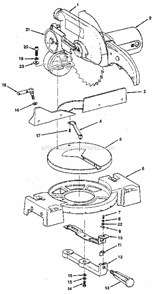 Page A Diagram and Parts List for 113234633  Craftsman Miter Saw