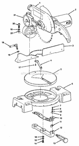 Page A Diagram and Parts List for 113234650  Craftsman Miter Saw