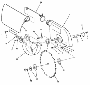 Page D Diagram and Parts List for 113234650  Craftsman Miter Saw