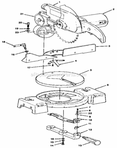 Page A Diagram and Parts List for 113234651  Craftsman Miter Saw