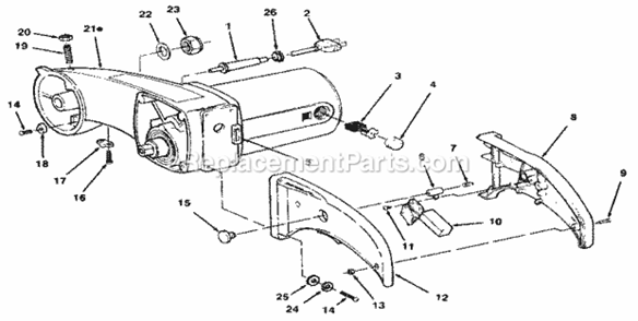 Page B Diagram and Parts List for 113234651  Craftsman Miter Saw