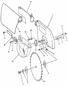 Page D Diagram and Parts List for 113234651  Craftsman Miter Saw