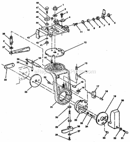 Figure 2 Diagram and Parts List for 113234700  Craftsman Chop Saw