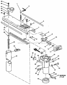 Figure 3 Diagram and Parts List for 113234701  Craftsman Chop Saw