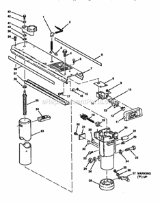 Table/Fence Diagram and Parts List for 113234800  Craftsman Chop Saw