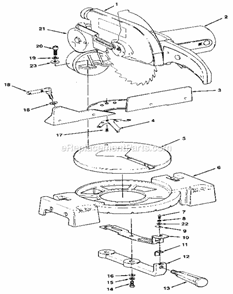 Page A Diagram and Parts List for 113234860  Craftsman Miter Saw