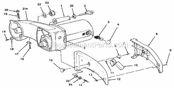 Page B Diagram and Parts List for 113234860  Craftsman Miter Saw