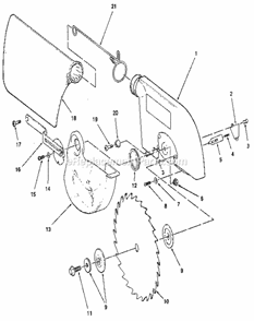 Page D Diagram and Parts List for 113234860  Craftsman Miter Saw