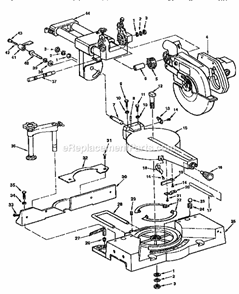 Page A Diagram and Parts List for 113234920  Craftsman Miter Saw